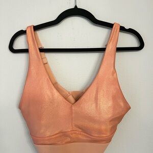 Fabletics Shiny Coral Bralette